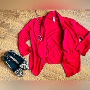 Tickled Teal 3/4 cardigan- size L